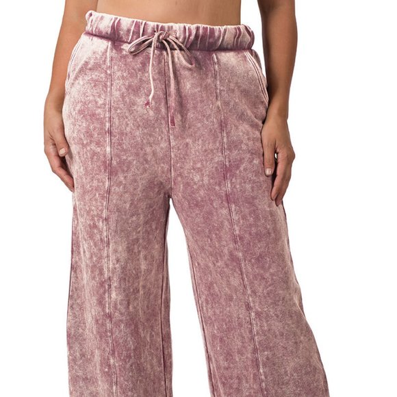WIDE LEG COOL ACID WASH PANTS - Picture 2 of 4